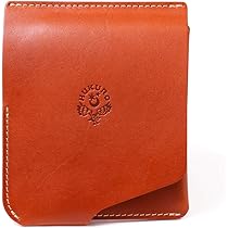 【新品】【HUKURO】フクロ 二つ折り財布 オレンジ 右利き用【栃木レザー】 HUKURO 二つ折り財布 大きく開く 小さな財布 メンズ 本革 栃木